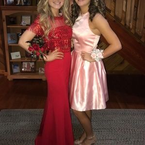 Sherri Hill Red Two Piece Prom Dress